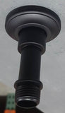 Waterworks Universal Vertical Showerhead Arm and Flange ONLY in Matte Black