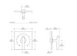 Waterworks Bond Solo Series Square Thermostatic Control Valve Trim with Lever Handle in Chrome (Rough Valve Included)