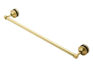 Waterworks Transit 24" Towel Bar, Single Sided Glass Mounted in French Bronze