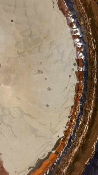 Waterworks Normandy Hammered Copper Round Bar Sink with Center Drain