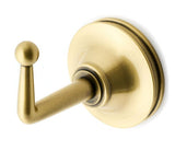 Waterworks Transit Single Robe Hook in Burnished Brass