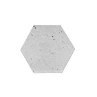 Waterworks Magma Field Tile 6" Hexagon Zinc Crackle