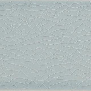 Waterworks Architectonics Handmade Field Tile 4 1/4 x 8 Bullnose Single (Long) in Icewater Glossy Crackle
