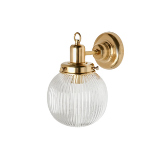 Aurora Wall Mounted Single Arm Sconce with Glass Shade