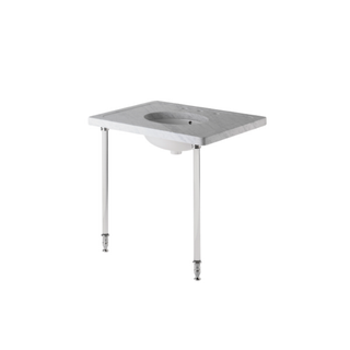 Waterworks Boulevard Glass Round Two Leg Single Washstand 2 11/16" x 2 11/16" x 34 11/16"
