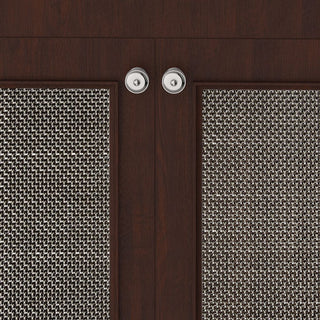 Waterworks Belden Single Vanity with Nickel Mesh 36" x 24" x 33 1/4" in Antique Walnut BASE ONLY