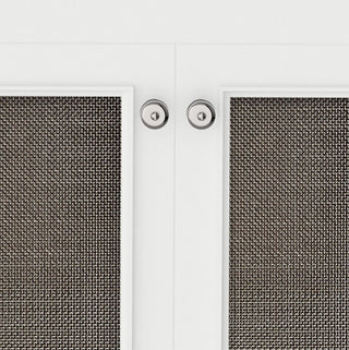 Waterworks Belden Double Vanity with Nickel Mesh 66" x 24" x 33 1/4" in Chalk
