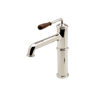 Waterworks Canteen One Hole High Profile Bar Faucet With Oak Lever Handle