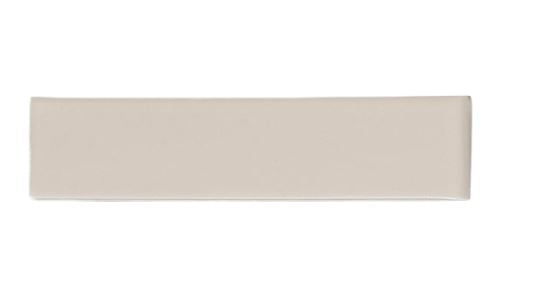 Waterworks Cottage Field Tile 1 3/4 x 7 3/8 Bullnose Single (Long) in Shinola White Matte Solid