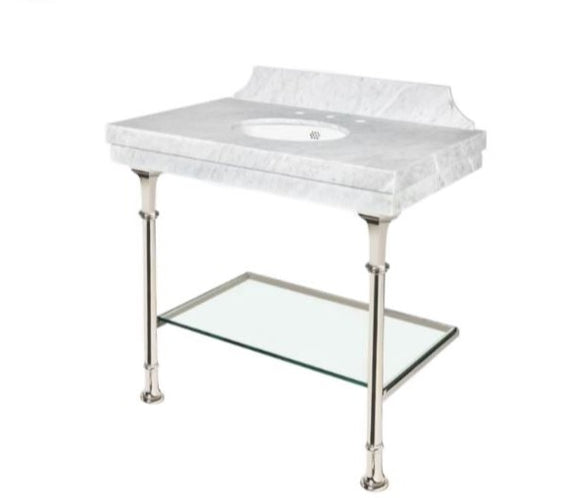 Waterworks Lucerne Metal Two Leg Single Washstand 36 15/16