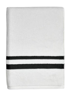 Waterworks Fita Sheet Towel in White/ Black