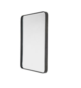 Waterworks Bond Metal Rectangular Wall Mounted Stationary Mirror 23" x 34 1/2" x 1 1/2" in Dark Brass