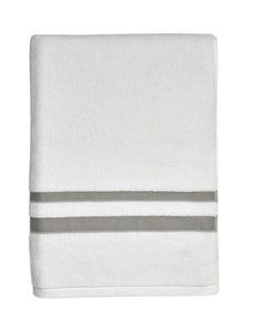 Waterworks Fita Sheet Towel in White/Charcoal