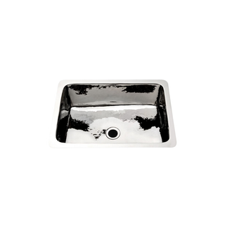 Waterworks Normandy Drop In or Undermount Rectangular Hammered Copper Lav Sink