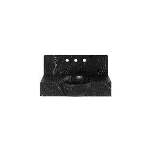 Waterworks Doria Rectangular Wall Mounted Marble Lavatory Sink 30" x 16" x 6" with 30" x 9" x 3/4" Backsplash