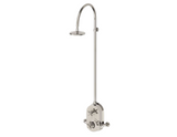 Waterworks Dash Exposed Thermostatic Shower System with Metal Cross Handle in Matte Nickel