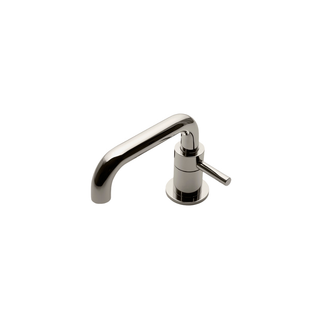 Waterworks Flyte Low Profile One Hole Deck Mounted Lavatory Faucet with Metal Lever Handle with WW Studio Logo
