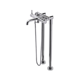 Waterworks WWS Flyte Floor Mounted Exposed Tub Filler with 1.75gpm Handshower and Metal Lever Handles