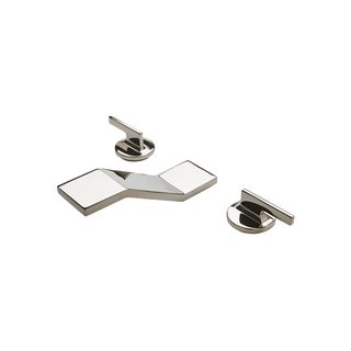 Waterworks Formwork Low Profile Three Hole Deck Mounted Lavatory Faucet with Lever Handles