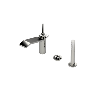 Waterworks Formwork Deck Mounted Exposed Tub Filler with 1.75gpm Handshower and Metal Joystick Handle