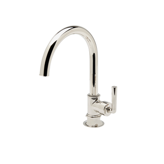 Waterworks Henry One Hole Gooseneck Kitchen Faucet, Metal Lever Handle