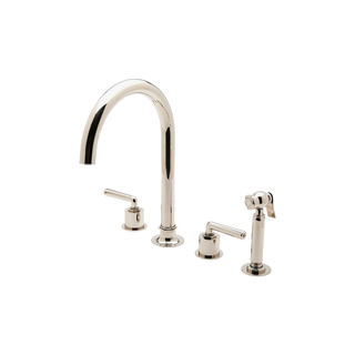 Waterworks Henry Gooseneck Kitchen Faucet and Spray with Lever Handles