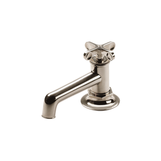 Waterworks Henry Low Profile One Hole Deck Mounted Lavatory Faucet with Metal Cross Handle