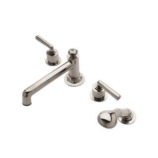 Waterworks Henry Low Profile Concealed Tub Filler with 2.5gpm Handshower and Metal Lever Handles