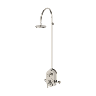 Waterworks Henry Exposed Thermostatic Shower System with Metal Lever and Cross Handle