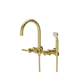Waterworks Henry Wall Mounted Exposed Tub Filler with Handshower and Lever Handles