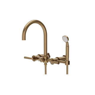 Waterworks Henry Wall Mounted Exposed Tub Filler with Handshower and Lever Handles