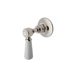 Waterworks Highgate Volume Control with Porcelain Lever Handle