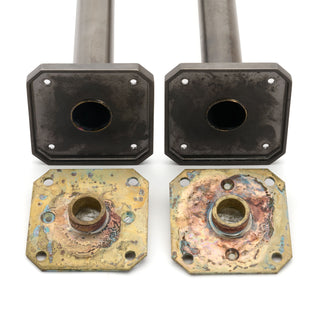 Waterworks R.W. Atlas Exposed Floor Mounted Tub Filler with 1.75gpm Handshower and Wheel Handles
