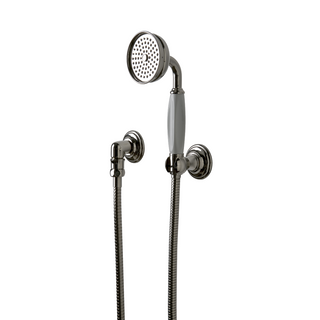 Waterworks Julia Handshower On Hook with White Porcelain Handle