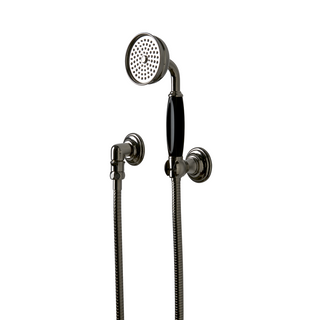 Waterworks Julia Handshower On Hook with Black Porcelain Handle