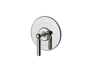 Waterworks Ludlow Volta Thermostatic Control Valve Trim with Lever Handle in Nickel (Rough Valve Included)