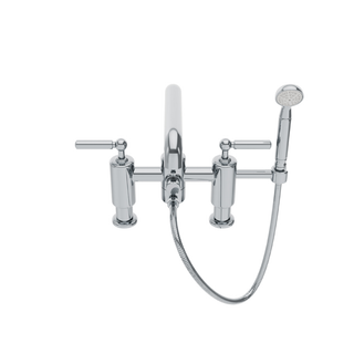 Waterworks Ludlow Deck Mounted Exposed Tub Filler with Handshower and Lever Handles