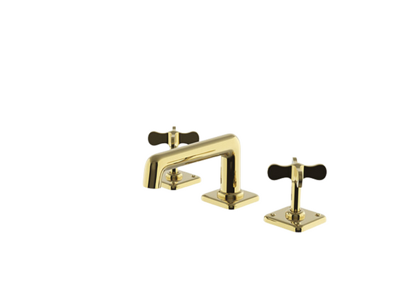 Waterworks Ludlow Lavatory Faucet with Cross Handles in Brass