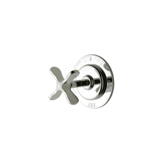 Waterworks Three Way Thermostatic Diverter Valve Trim with Roman Numerals and Cross Handle