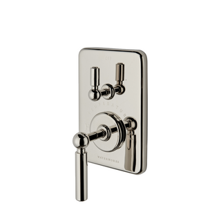 Waterworks Integrated Thermostatic and Diverter Valve Trim with Lever Handle