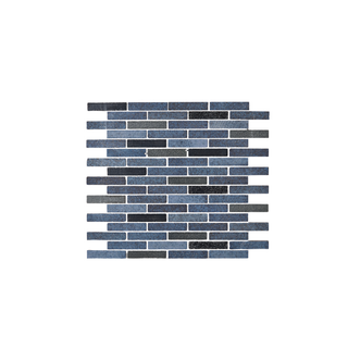 Waterworks Magma Brick 1/2" x 2 3/4" Mosaic in Mariner Matte Blend