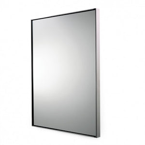 Waterworks Opus Metal Rectangular Wall Mounted Stationary Mirror in Nickel