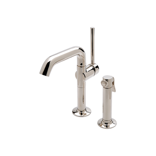 Waterworks .25 One Hole High Profile Kitchen Faucet, Metal Lever Handle and Metal Spray