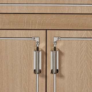 Waterworks Pullman Double Vanity with Nickel Hardware 66" x 24" x 33 1/4" in Clear Oak