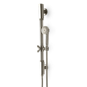 Waterworks R.W. Atlas Handshower On Bar with Metal Handle in Nickel