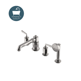 Waterworks R.W. Atlas Low Profile Concealed Tub Filler with 2.5gpm Handshower and Metal Lever Handles