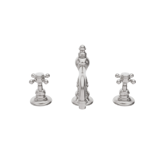 Waterworks Julia High Profile Three Hole Deck Mounted Lavatory Faucet with Metal Cross Handles