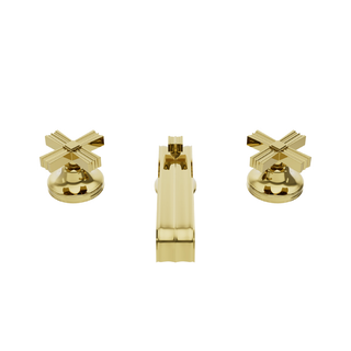 Waterworks Boulevard Lavatory Faucet with Cross Handles