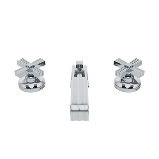 Waterworks Boulevard Lavatory Faucet with Cross Handles