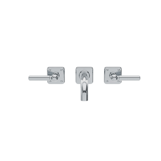 Waterworks Ludlow Wall Mounted Lavatory Faucet with Lever Handles